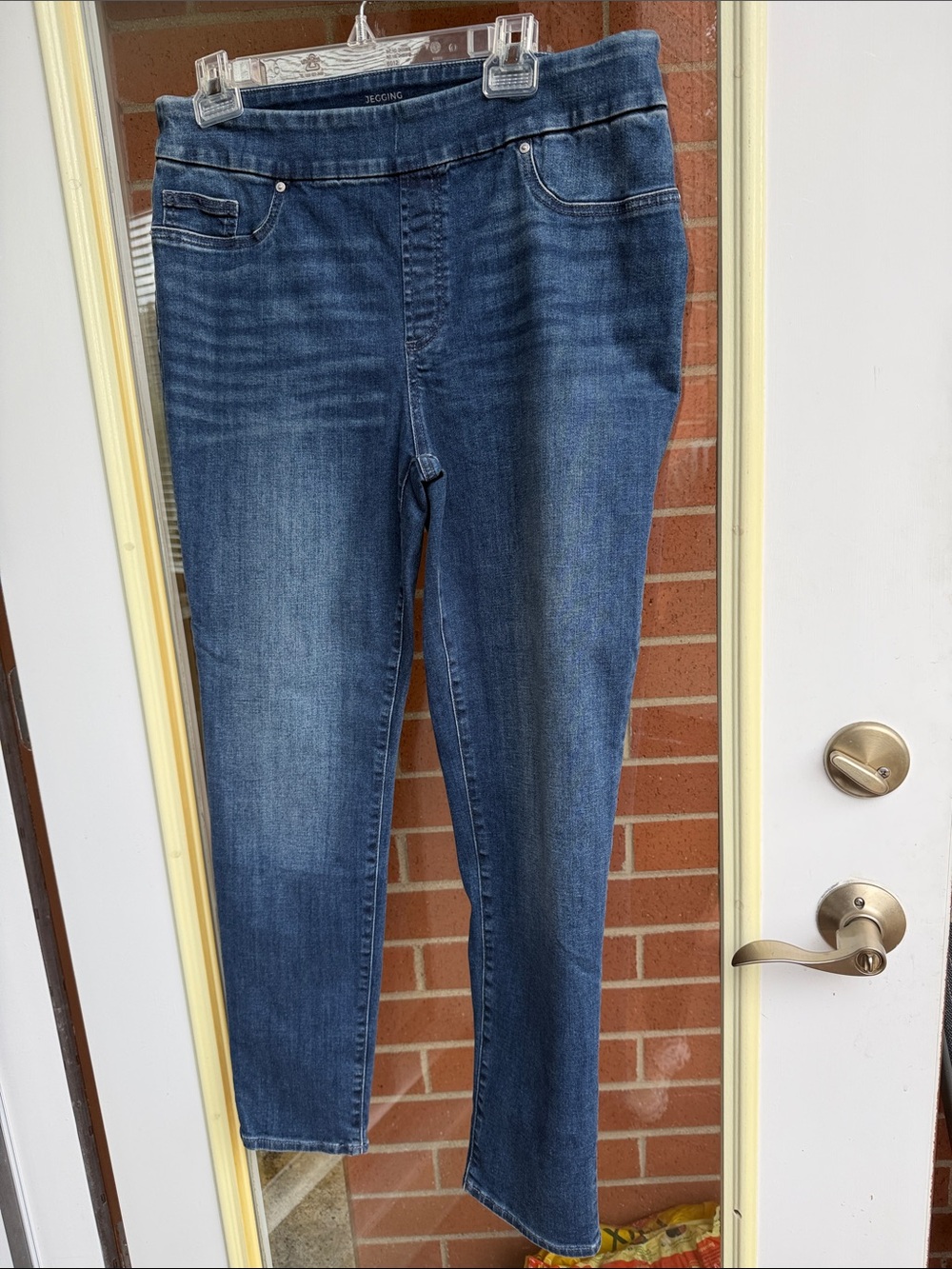 Chico's Dark Blue Stretch Pull-On Jeggings